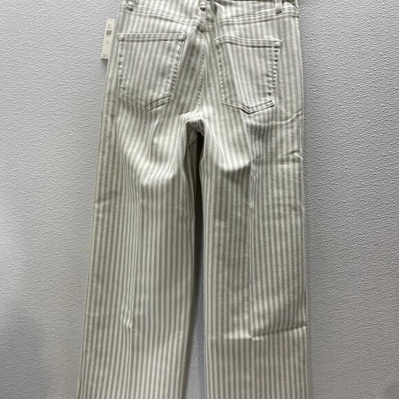 FRAME Women’s The Anchor Striped Crop Pants – Sea Mist Stripe – Size 27 - Picture 6 of 11